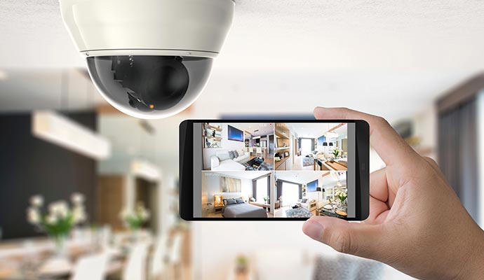 smartphone connected security camera