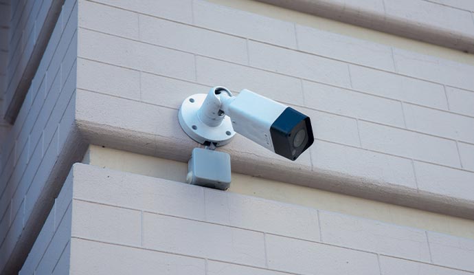 HD camera mounted on wall