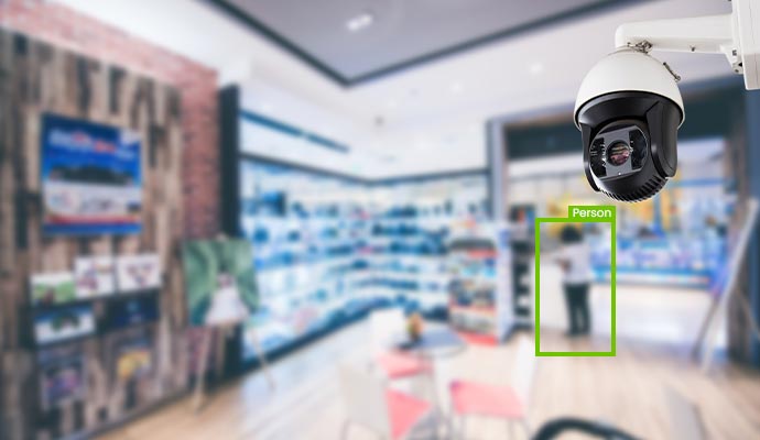 Object detection camera in retail store