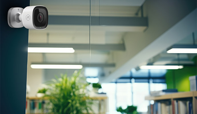 security camera in library