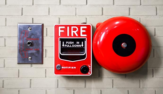 an installed fire alarm device