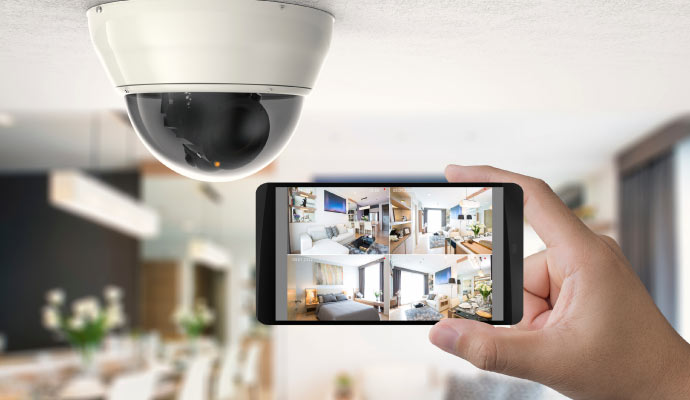 Home security system monitoring