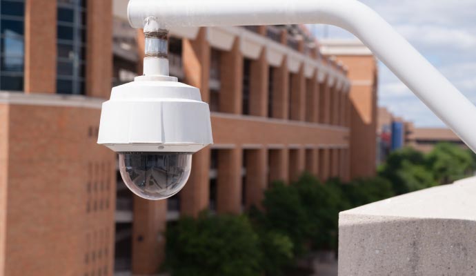 An installed dome camera