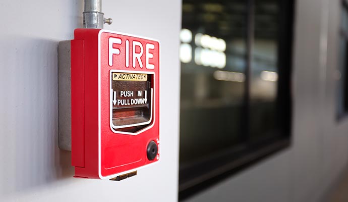 an installed fire alarm