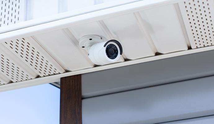 an installed wireless security camera